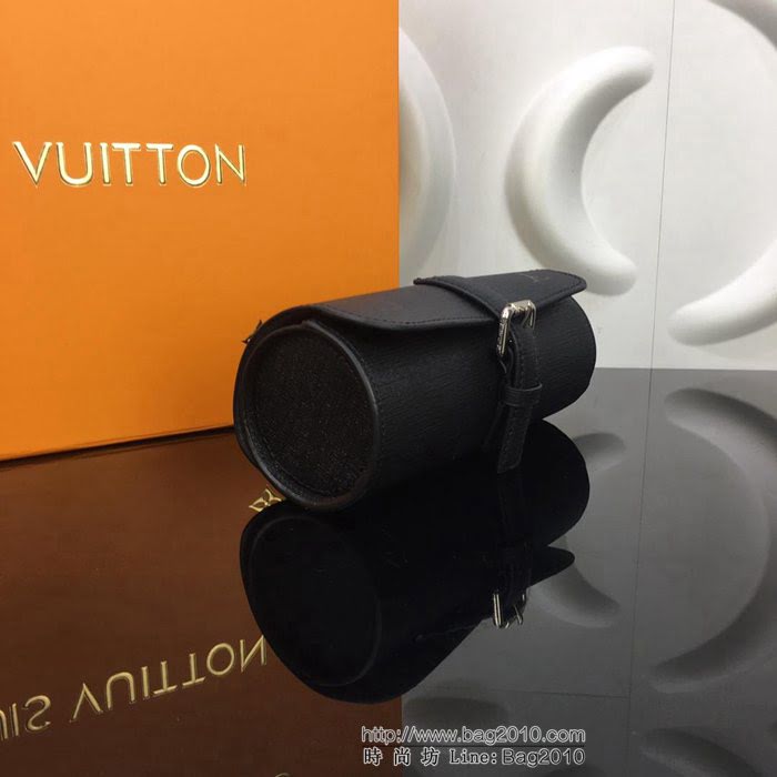 路易威登LV 頂級原單 優雅腕表盒 Eclipse 柔軟的Monogram帆布面 皮質系帶與搭扣設計 安全牢靠  YDH2575